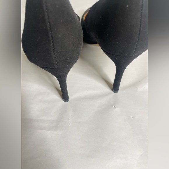 J Crew Women's Pumps Size 9.5  Black 3” Heel Vegan Suede - Picture 4 of 6